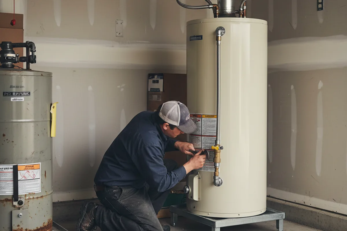 Water heater and shutoff valve replacement in Morley